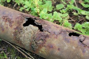 image of badly damaged pipe